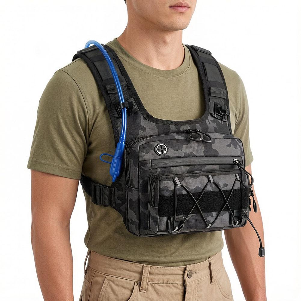 Outdoor Adventure Vest - ランニングチェストパックハイドレーションベストサイクリングハイキング自転車レースマラソンバッグ防水オックスフォード通気性キャンプバックパック