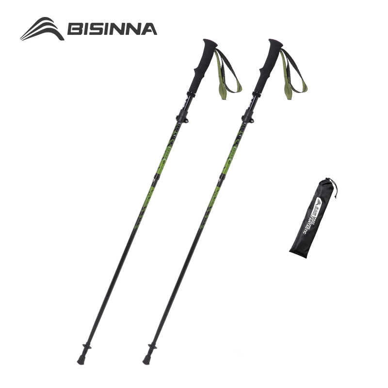 Trekking Pole Carbon - BISINNA カーボンファイバートレッキングポール アウトドア超軽量折りたたみ式ウォーキングスティック 調節可能なクライミングハイキングスティック