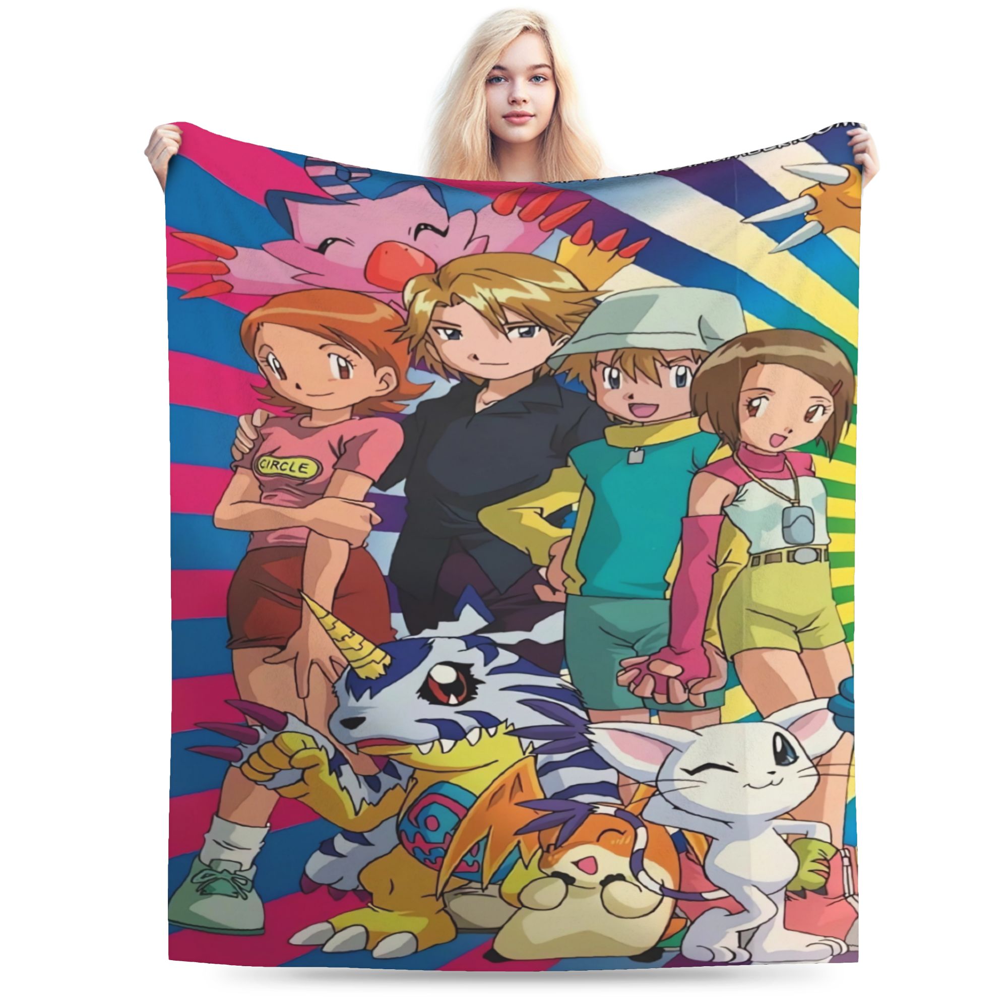 Outdoor Adventure Girls - デジモンアドベンチャー ブランケット 高品質スーパーソフトスローブランケット 冬用 女の子 男の子