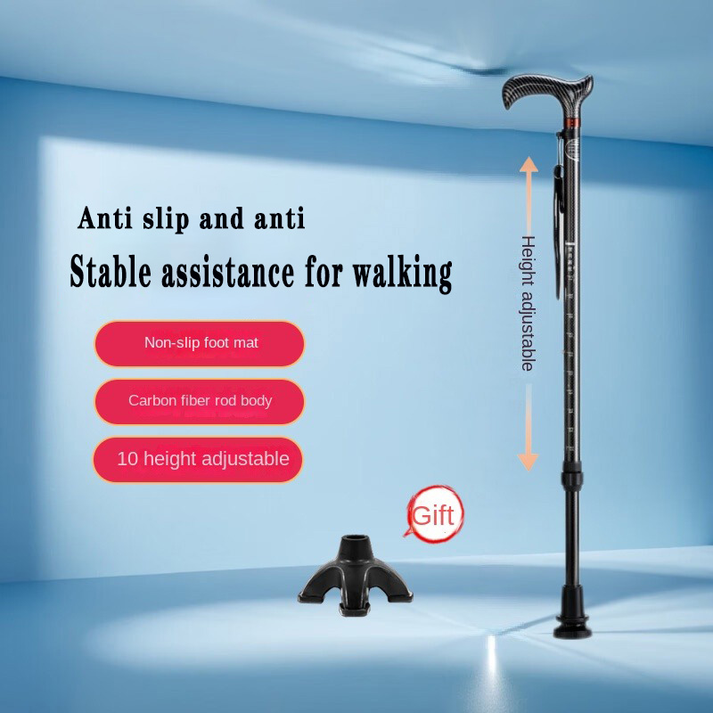 Trekking Pole Carbon - 超軽量カーボンファイバー製伸縮式杖、ハイキングポール、ウォーキングスティック、ハイキング中の歩行補助、滑り止め、転倒防止
