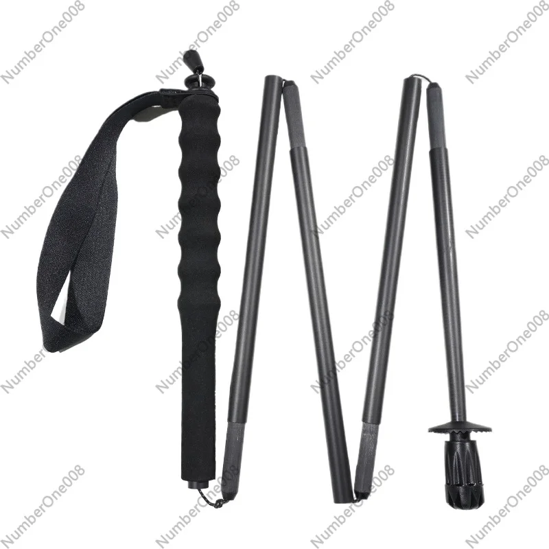 Trekking Pole Carbon - 超軽量カーボンファイバー折りたたみ式トレッキングポール、ハイキング、バックパッキング、トレイルランニング用の携帯用ショートウォーキングスティック