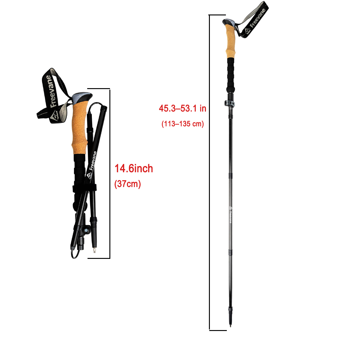 カーボン超軽量トレッキングポール 折りたたみ式Zトレッキング - Trekking Pole Carbon のレビューと価格