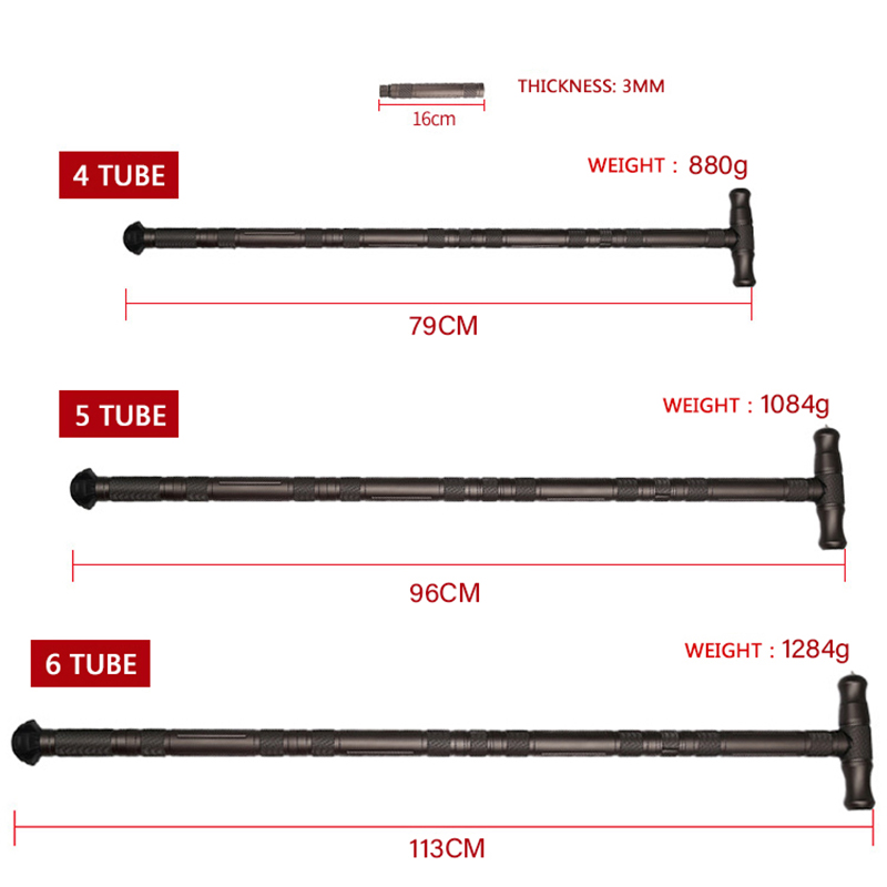 ポータブル屋外折りたたみトレッキングポール、杖、ステッキ、キ - Trekking Pole Carbon のレビューと価格