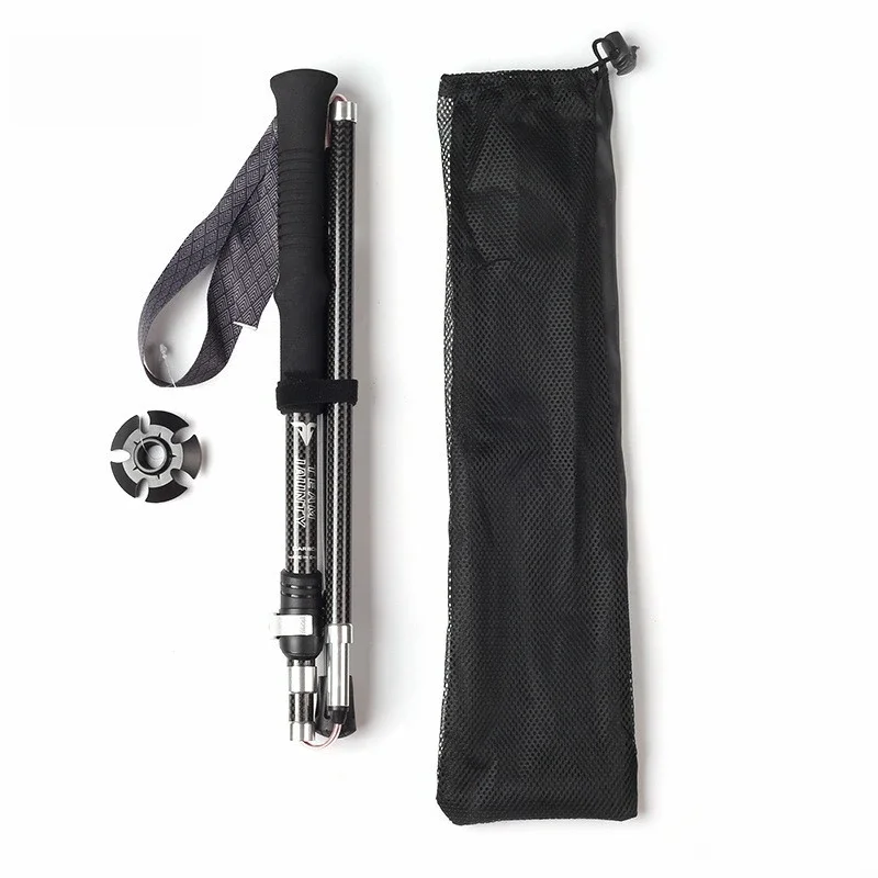 実用的なクラシック3Kカーボンファイバー製5段折りたたみ式ト - Trekking Pole Carbon のレビューと価格