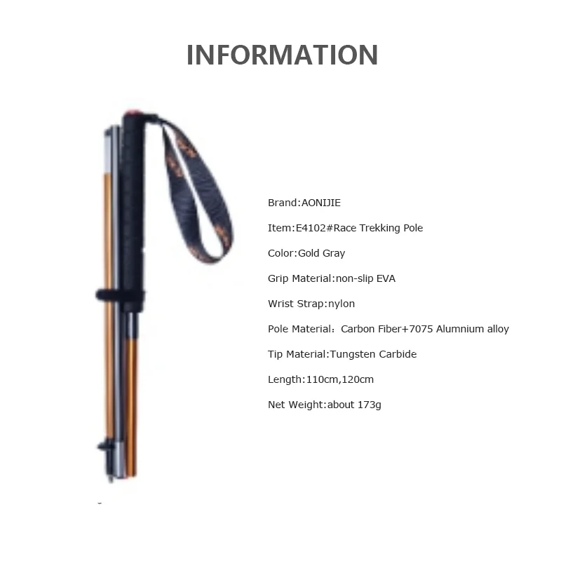 AONIJIE E4201 Mポール折りたたみ式超軽量クイッ - Trekking Pole Carbon のレビューと価格