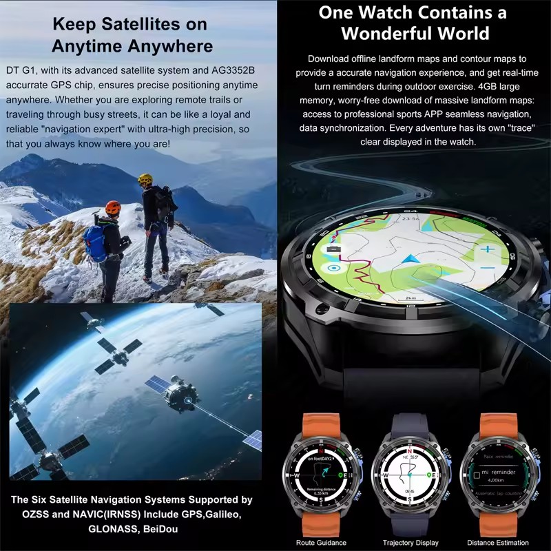 新しい冒険 GPS メンズ スマートウォッチ 1.43インチ - Outdoor Adventure Reservations のレビューと価格