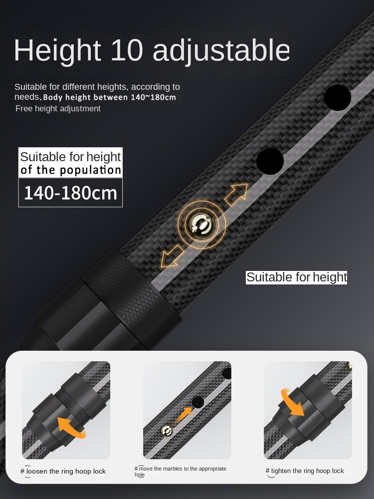 超軽量カーボンファイバー製伸縮式杖、ハイキングポール、ウォー - Trekking Pole Carbon のレビューと価格