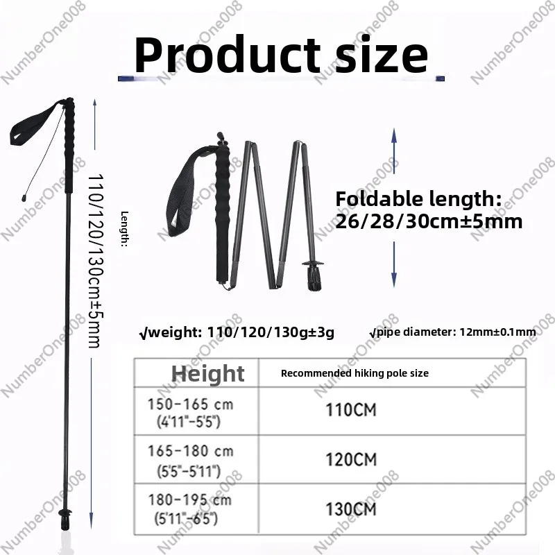超軽量カーボンファイバー折りたたみ式トレッキングポール、ハイ - Trekking Pole Carbon のレビューと価格