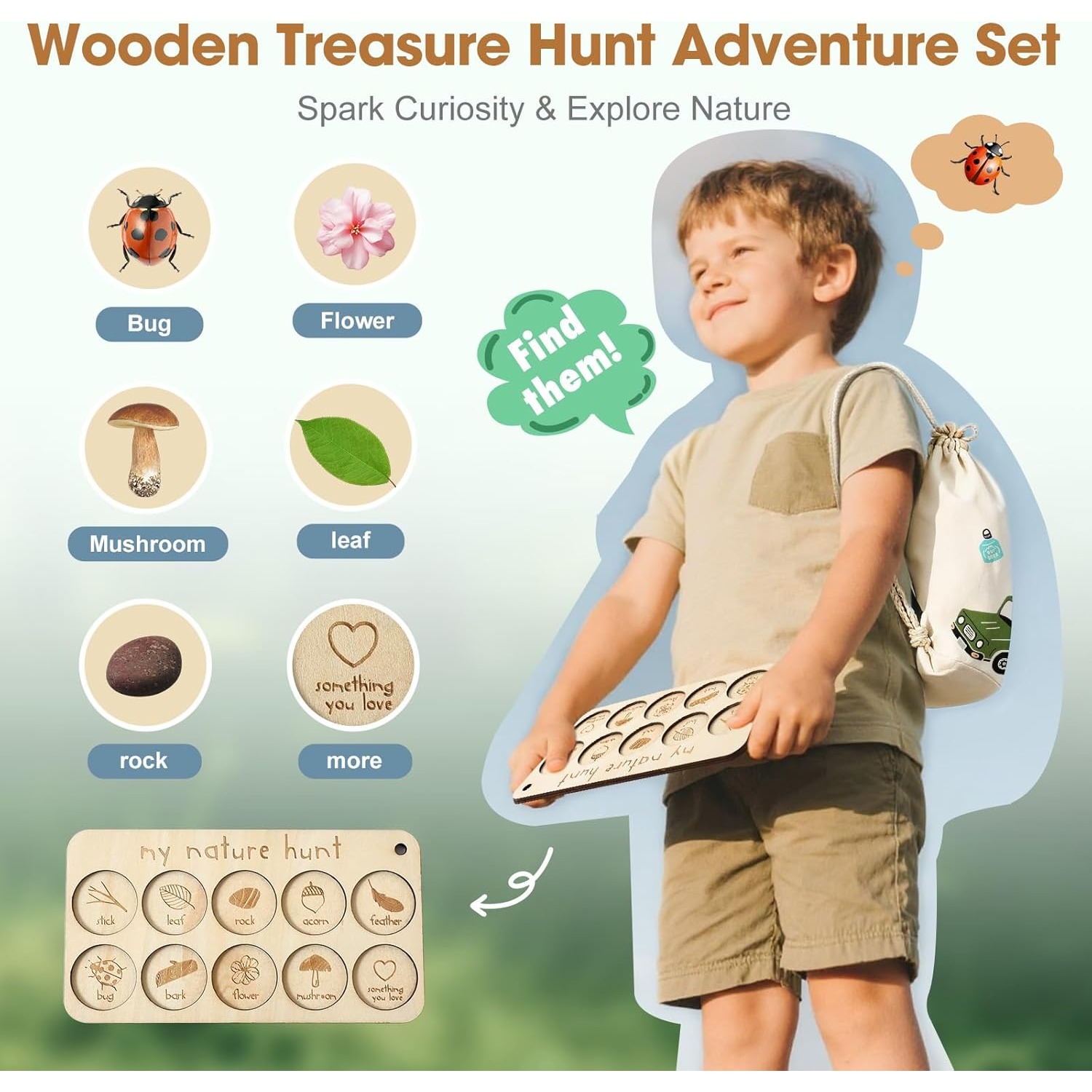 子供用虫捕りキット、虫箱、学習カード、観察ボード付き、屋外遊 - Outdoor Adventure Girls のレビューと価格