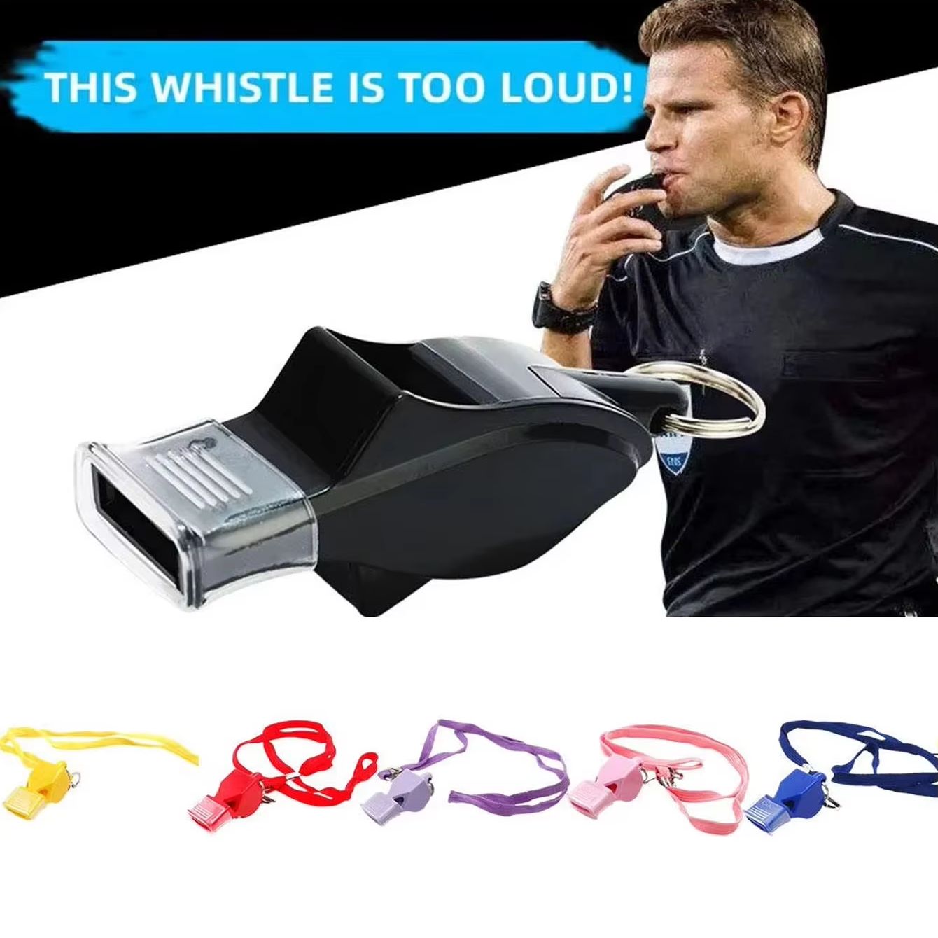ストラップ付きプロスポーツ用ホイッスル、非常に大きな音の出る - Emergency Whistle Pea のレビューと価格
