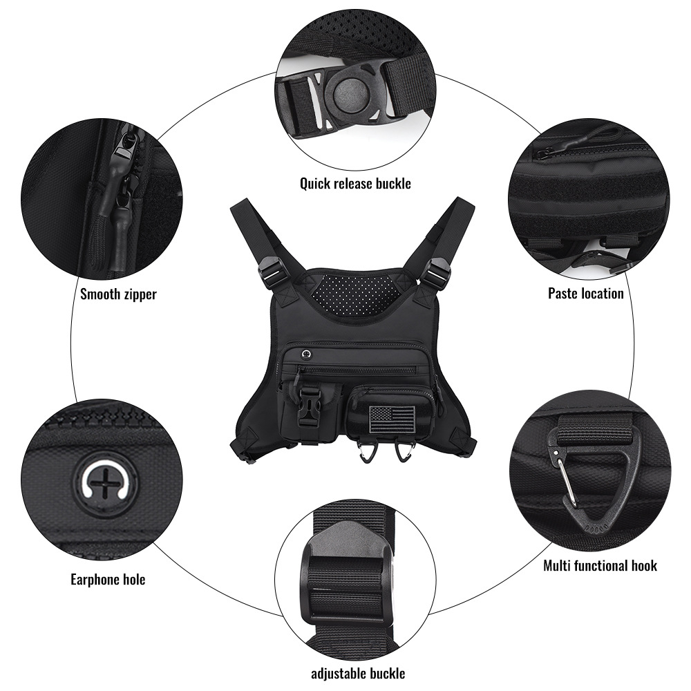 キャンプフロントチェストベストバックパックランニングバッグサ - Outdoor Adventure Vest のレビューと価格